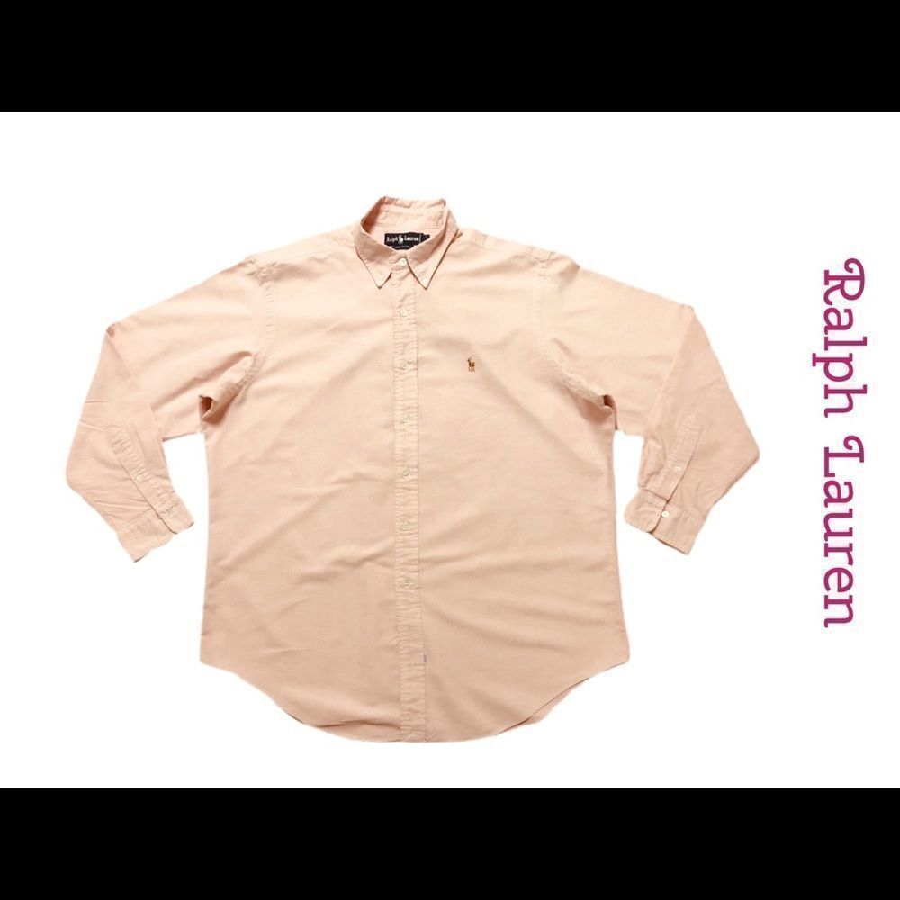 Ralph Lauren Long Sleeve Button Down Casual Shirt Size 17 Neck